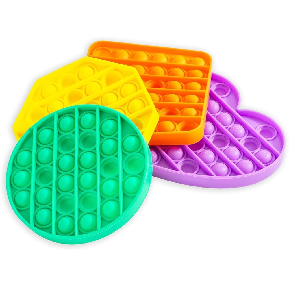 Colorful Sensory Builder Push Pop Bubble Fidget Toy Set